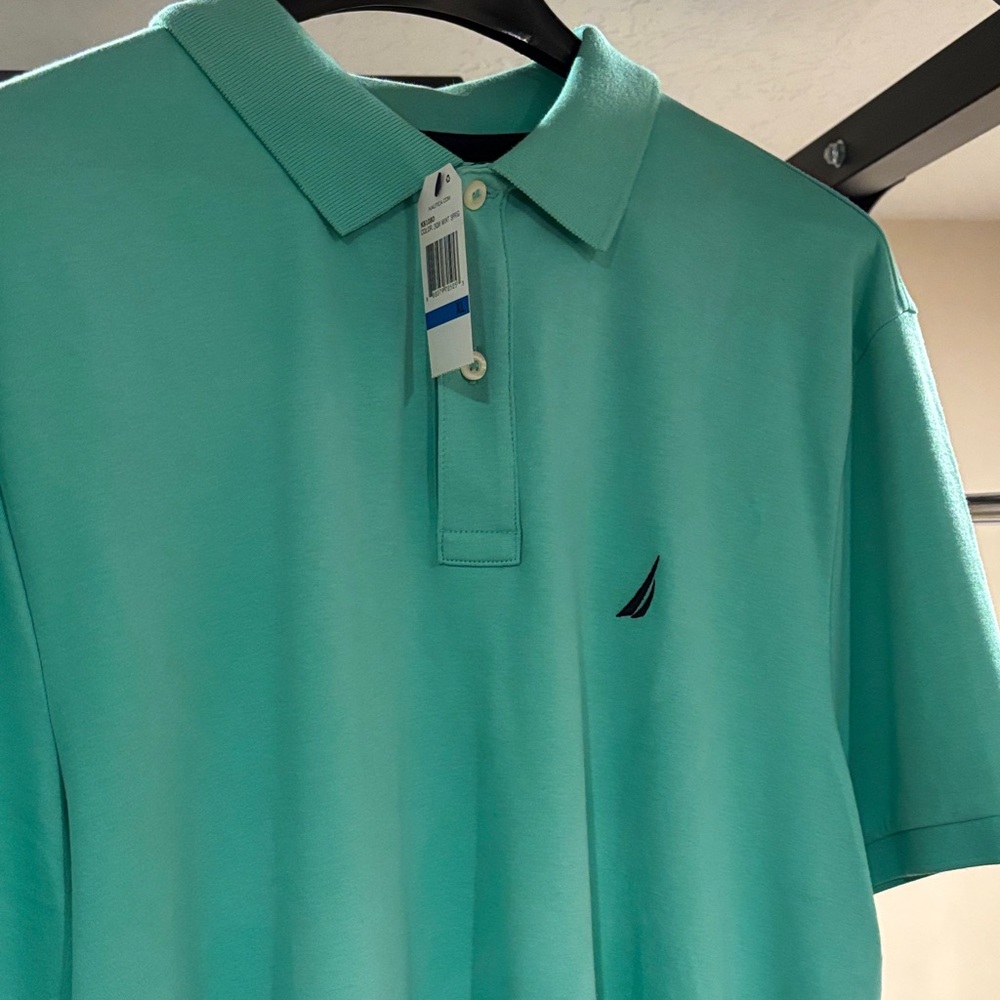 Nautica Men's Aqua Polo Shirt